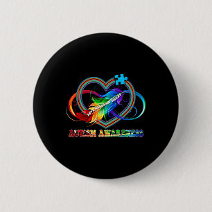 Unendlich Herzinfarkt Liebe Autismus Bewusstsein b Button