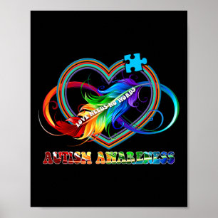 Unendlich Herzinfarkt Liebe Autismus Bewusstsein b Poster