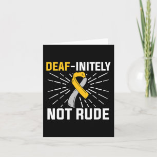 Unendlich nicht unverschämt. ASL Deaf Sign Languag Karte
