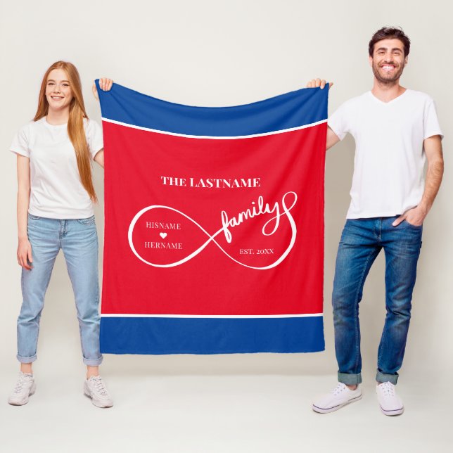 Unendlich Personalisiert Familienname und Est. Dat Fleecedecke (Beispiel)