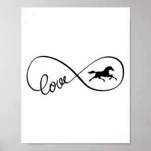 Unendlich Symbol Art Liebe Reitkleidung Poster