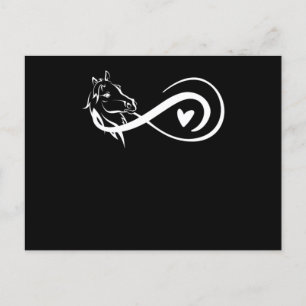 Unendlich Symbol Pferd Herz Reitrennen Geschenk Postkarte