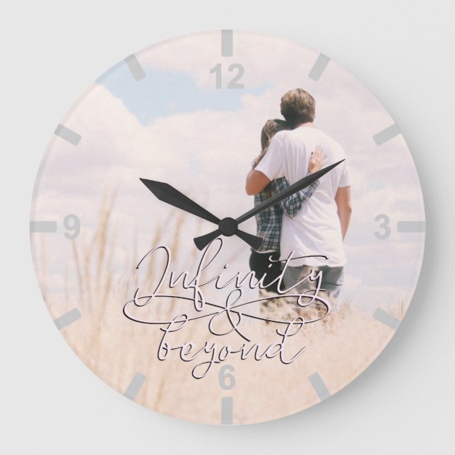 Unendlich und jenseits der Liebe Paare Valentinsta Große Wanduhr (Vorderseite)