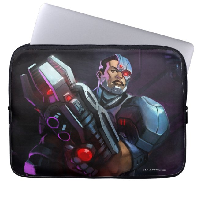 Unendliche Cyborg-Illustration Laptopschutzhülle (Vorderseite)