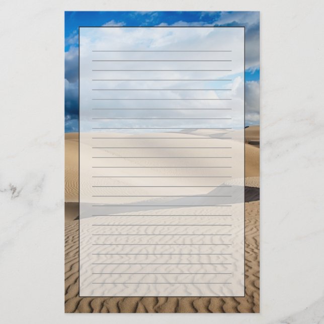 Unendliche Dünen Briefpapier (Vorderseite)