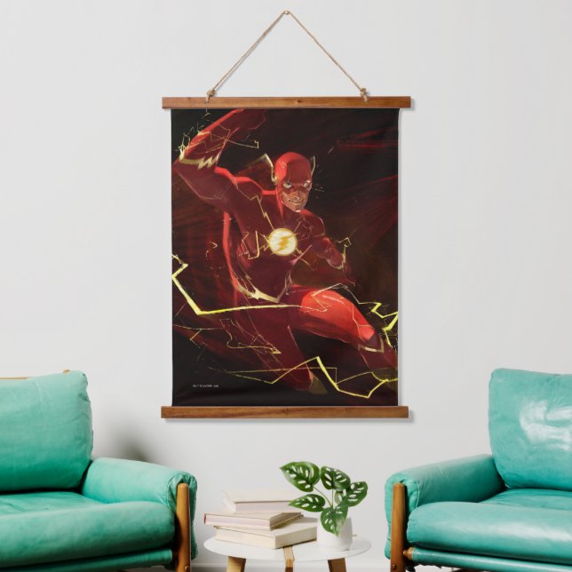 Unendliche Flash-Illustration zur Krise Wandteppich Mit Holzrahmen (Wohnzimmer)