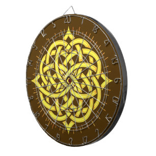 Unendliche Harmonie: Heilige Mandala-Kelten-Symbol Dartscheibe