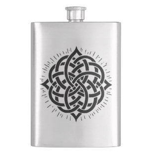 Unendliche Harmonie: Heilige Mandala keltische Sym Flachmann