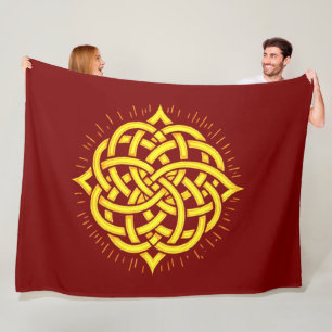Unendliche Harmonie: Heilige Mandala-Keltische Sym Fleecedecke