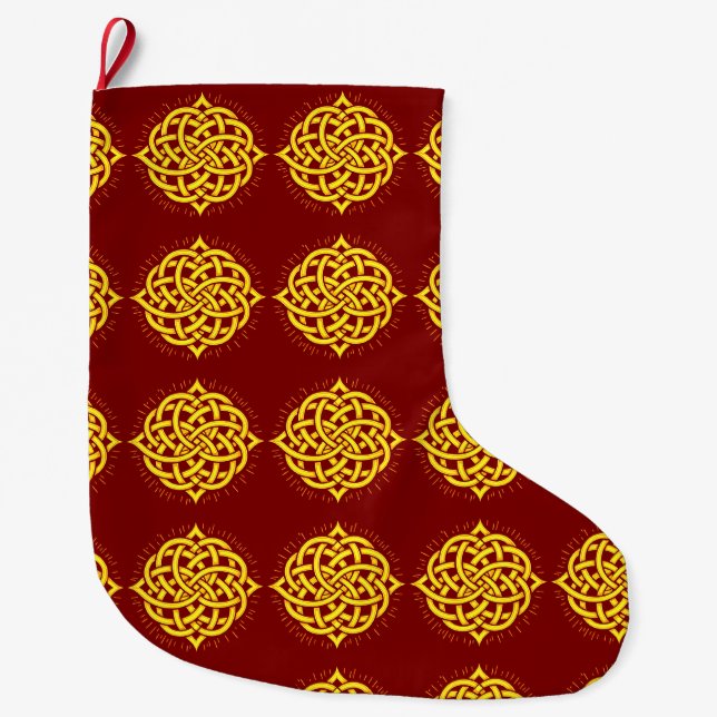 Unendliche Harmonie: Heilige Mandala keltische Sym Großer Weihnachtsstrumpf (Vorderseite)
