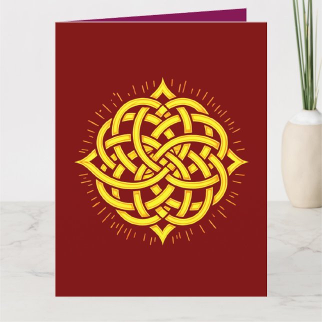 Unendliche Harmonie: Heilige Mandala keltische Sym Karte (Vorderseite)