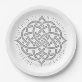 Unendliche Harmonie: Heilige Mandala keltische Sym Pappteller