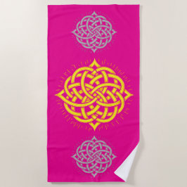 Unendliche Harmonie: Heilige Mandala-Keltische Sym Strandtuch