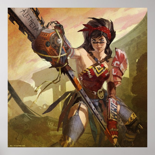 Unendliche Illustration der Atomwunder-Frau in der Poster (Vorne)