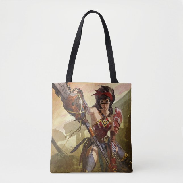 Unendliche Illustration der Atomwunder-Frau in der Tasche (Vorderseite)