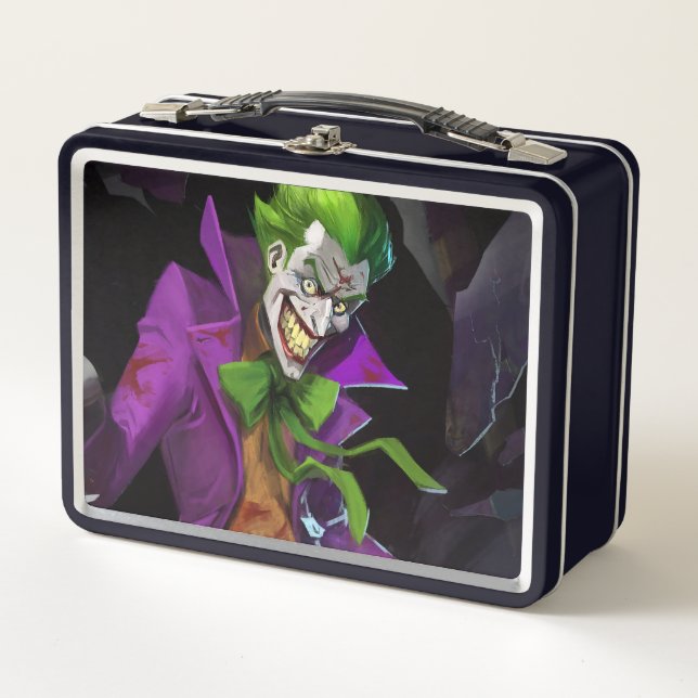 Unendliche Illustration über den Joker einer Krise Metall Brotdose (Vorderseite)
