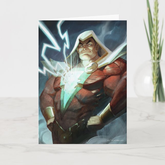 Unendliche Krise Shazam Illustration Karte (Vorderseite)