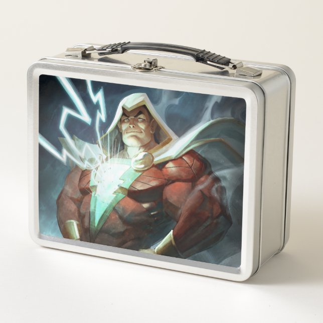 Unendliche Krise Shazam Illustration Metall Brotdose (Vorderseite)