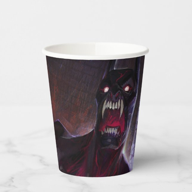 Unendliche Krise Vampire Batman Illustration Pappbecher (Links)