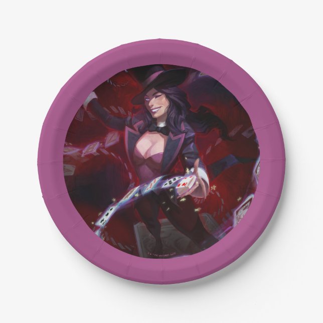 Unendliche Krise Zatanna Illustration Pappteller (Vorderseite)