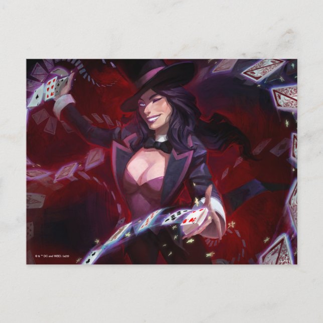 Unendliche Krise Zatanna Illustration Postkarte (Vorderseite)