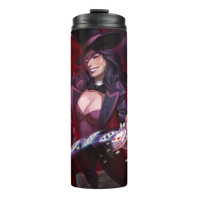 Unendliche Krise Zatanna Illustration Thermosbecher (Vorderseite)