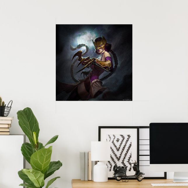 Unendliche Krisen Gaslight Catwoman Illustration Poster (Heimbüro)