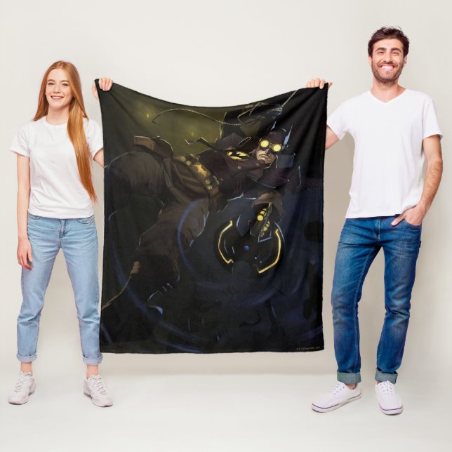 Unendliche Krisenleuchte Batman Illustration Fleecedecke (Beispiel)