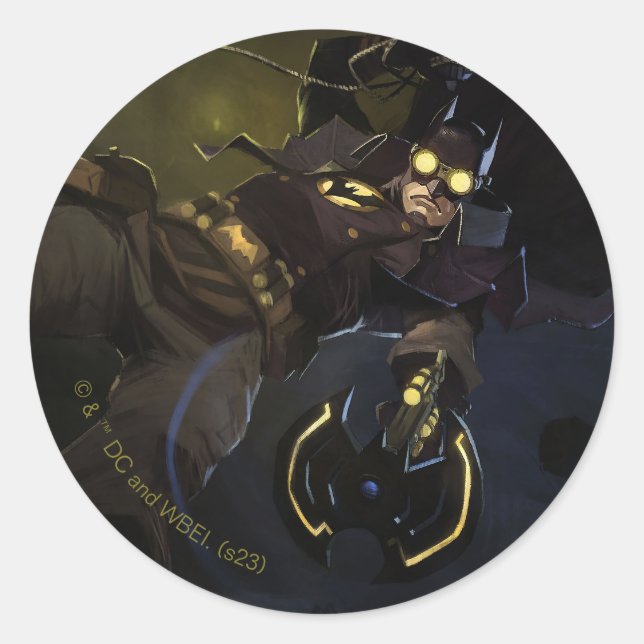 Unendliche Krisenleuchte Batman Illustration Runder Aufkleber (Vorderseite)