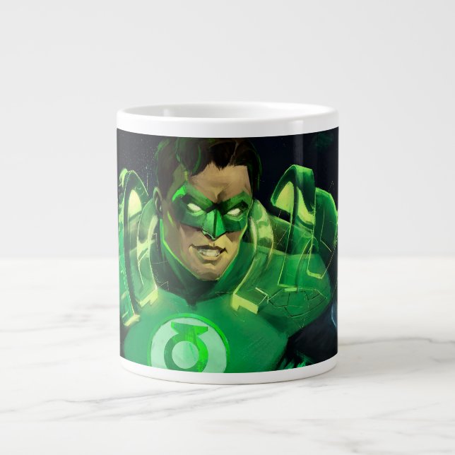 Unendliche Kritikkrise Grüne Laterne Illustration Jumbo-Tasse (Vorderseite)