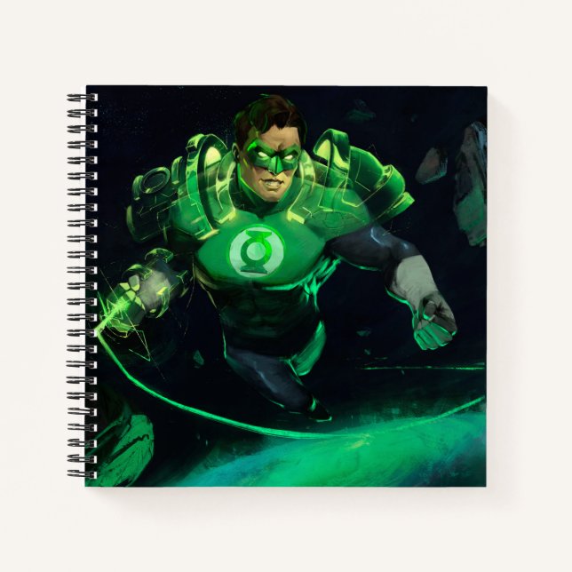Unendliche Kritikkrise Grüne Laterne Illustration Notizbuch (Vorderseite)