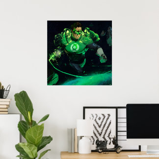 Unendliche Kritikkrise Grüne Laterne Illustration Poster