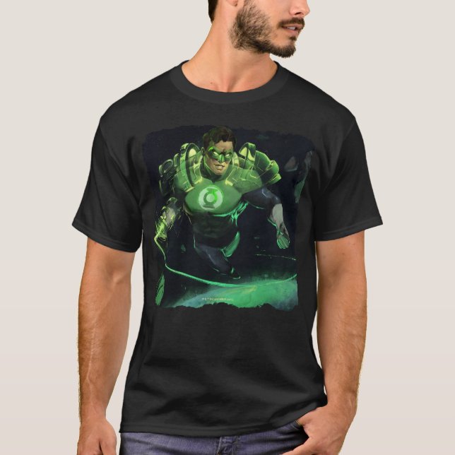 Unendliche Kritikkrise Grüne Laterne Illustration T-Shirt (Vorderseite)