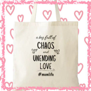 Unendliche Liebe Momlife Funny Mother Day Gift Tragetasche