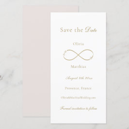 Unendliche Liebe Monogram Elegant White Wedding Save The Date
