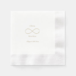Unendliche Liebe Monogram Elegant White Wedding Serviette