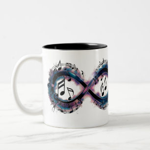Unendliche Liebe Musik Zwei-Tone-Tasse - Symbol de Zweifarbige Tasse