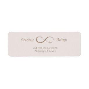 Unendliche Liebe Pink Gold Wedeladresse Label 