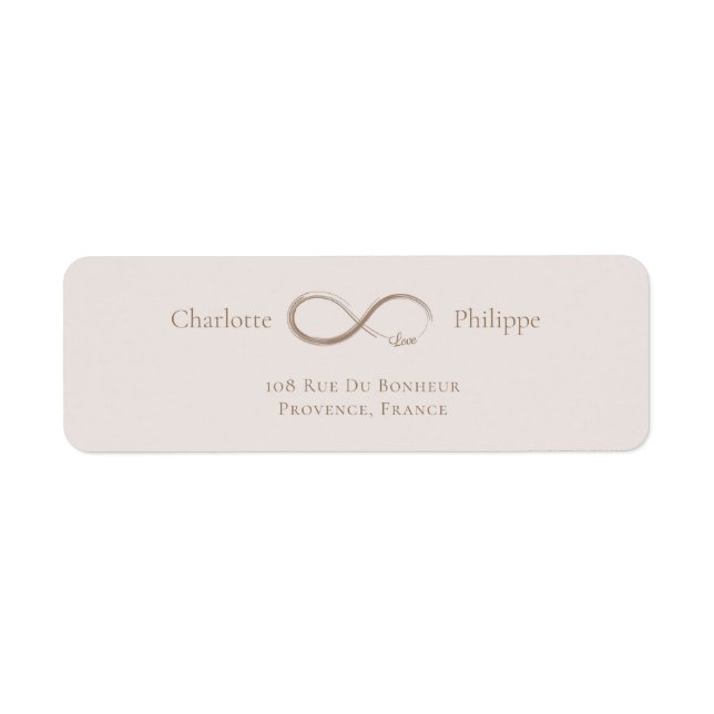 Unendliche Liebe Rosa Gold-Hochzeitsplattform (Vorne)