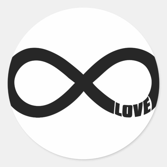 Unendliche Liebe Runder Aufkleber (Vorderseite)