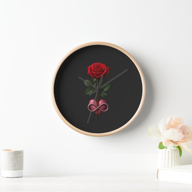 Unendliche Liebesrose Uhr (Zuhause)