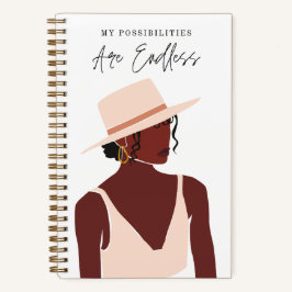 Unendliche Möglichkeiten | Black Girl | Spirale Notizbuch