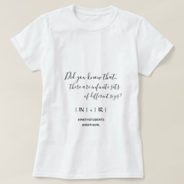 Unendliche Sets Matter Math Girl T - Shirt