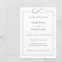 Unendliche Sign Gold White Gray Geometric Wedding
