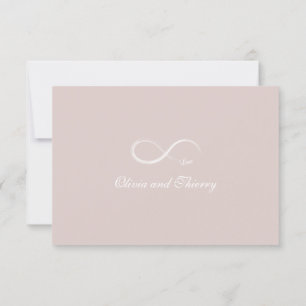 Unendliche Signatur chic helle rot weißen Hochzeit Einladung