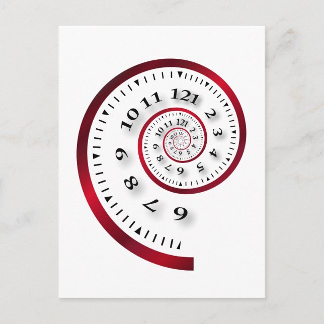 Unendliche Uhr Postkarte (Vorderseite)