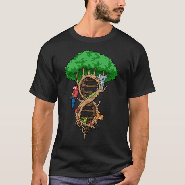 Unendlicher Baum DNA Biologie Umwelt Liebe T-Shirt (Vorderseite)