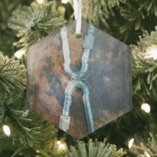 Unendlicher Silberstern Ornament Aus Glas