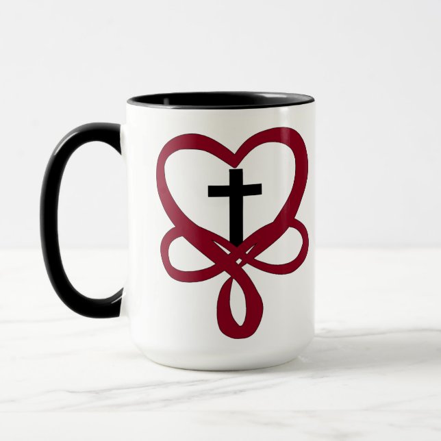 Unendliches Christliches Kreuz Tasse (Links)