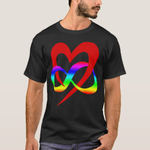 Unendliches Herz Polyamory Symbol Lgbt Csd T-Shirt